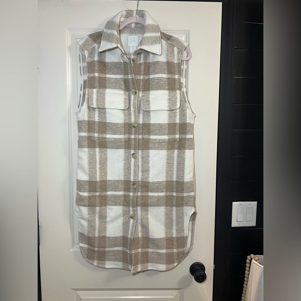Thick, soft flannel dress with front buttons